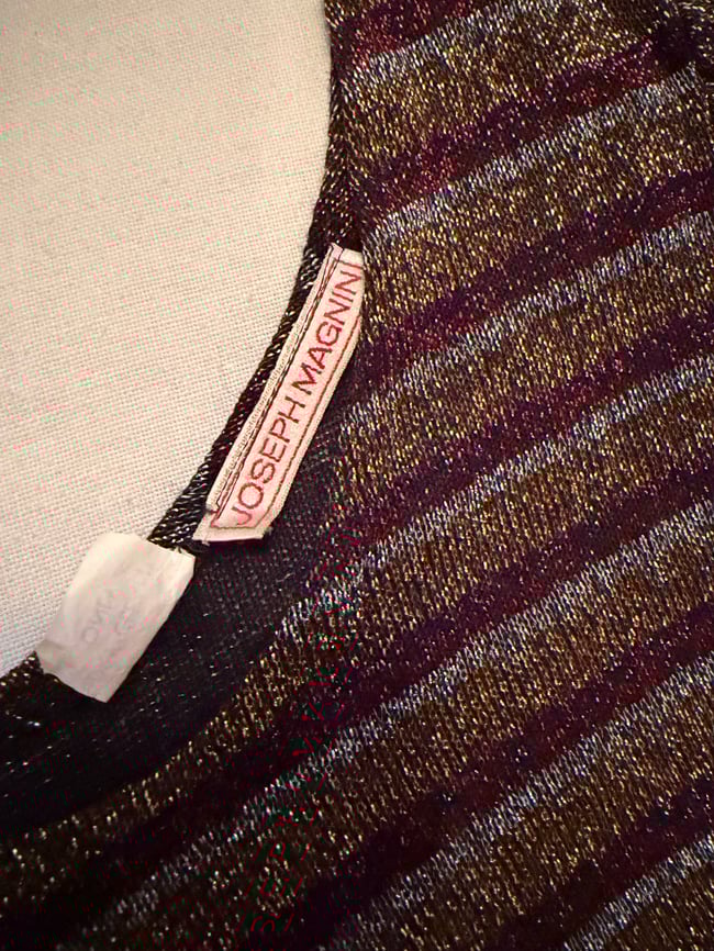 70s lurex ballet neck top