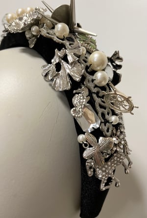 Image of Black embellished headband 