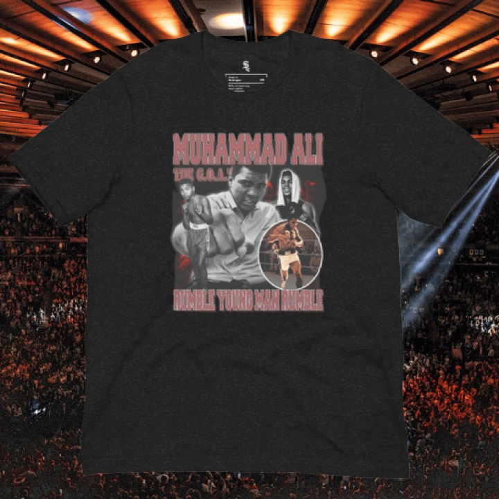 ALI VINTAGE “RUMBLE YOUNG MAN RUMBLE “  T-SHIRT 