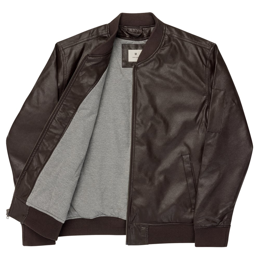 ZEN EXP - Sage Roll Leather Bomber Jacket