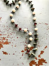 Boho Pearl And Garnet Necklace