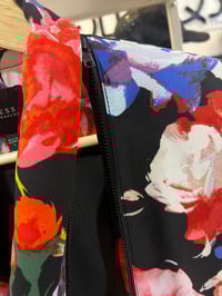 Image 4 of Guess flower crop zipper off coat jacket 