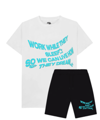 DREAMER- TEAL SHORT & TEE SET