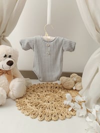 Image 1 of Photo prop | Newborn bodysuit for photo shoots | Robbie| gray