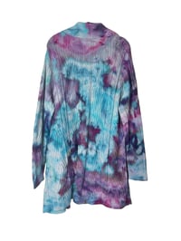 Image 13 of XL Sweater Cardigan w/ Pockets in Cool Interstellar Snow Dye