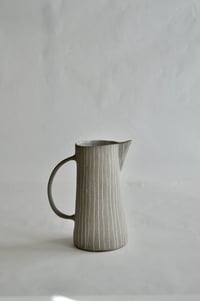 Image 1 of Speckled Grey Pitcher – Slab Built with Porcelain Inlay