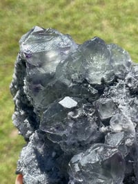 Image 20 of Transparent Phantom Fluorite On Druzy Quartz Matrix  #1803