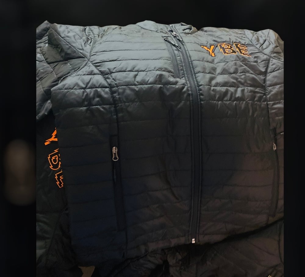 YBE 3D Effect Blk/Orange Puffer Jacket 