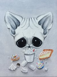White Cat Rainbow Collection Art Print