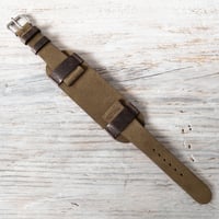 Image 1 of Suede Mini Bund Strap - Hunter Green