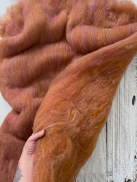 Image 1 of Colorjoy Cloud, Marigold - XL  5.4 oz. Luxury Batt: Corriedale x CVM fleece, Shaniko & Silk