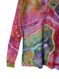 Image 4 of M Ladies Textured Sweater in Euphoria Geode Ice Dye
