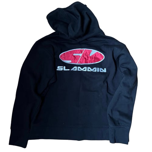 Image of Vintage women’s Slammin Vinyl logo hoodie: Size Medium