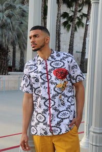 Image 1 of THE BENJI ROSE SHIRT - BLK/WHT