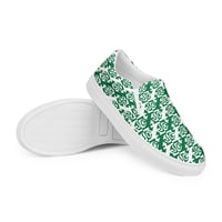 Image 1 of Marlowe Ink Men’s Green X slip-on canvas shoes