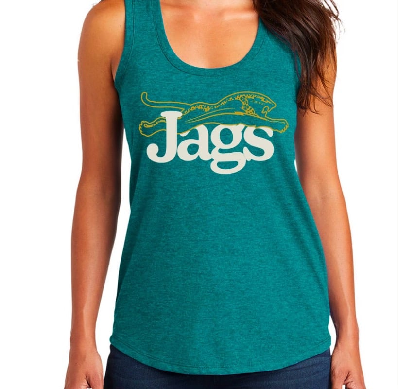 Image of JAGS - Leaping Teal Racerback