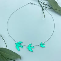 Image 3 of Zelený Náhrdelnik Ptáčci i jako sety