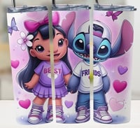 best friends stitch 20oz tumbler