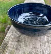 Image 1 of Deep blue ramen/salad bowl