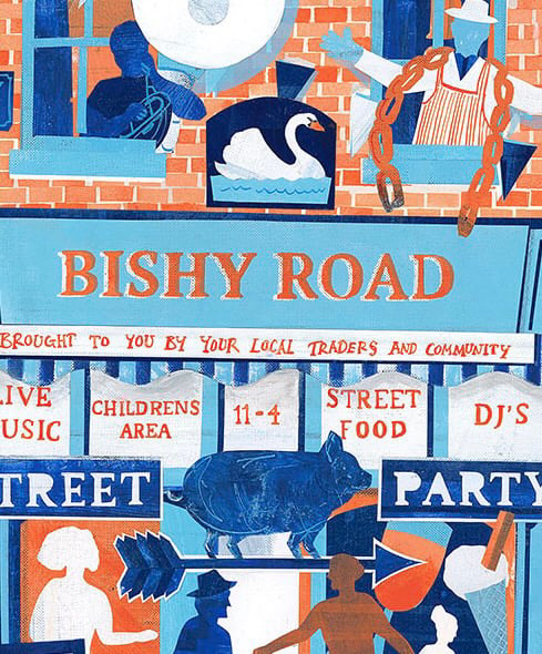 A3 Bishy Road Street Party 2026 Poster - signed