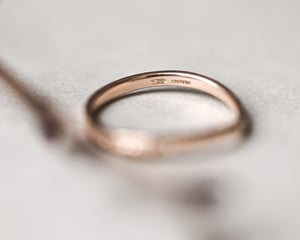 Image of 18ct Rose gold 2mm ‘Star' Eternity Wishbone ring  