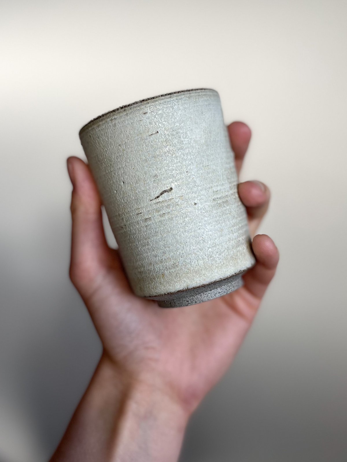 Image of long tumbler in ivory
