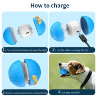 Image 25 of Smart Dog Toy Ball Electronic Interactive Pet Toy Ball USB Automatic Bouncing Rolling Toy Ball With 