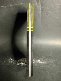 Image 4 of Layered Carbon Fiber & Black Glass Micarta GLOW Segmented Knife Scales