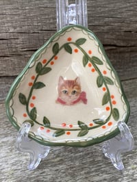 Image 2 of Red Ribbon,  Cat Trinket Dish 