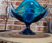 Image 5 of MCM Viking Glass 6 Petal Bluenique Dish