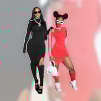 Image 3 of Stripe me down dress (Leg warmers included)