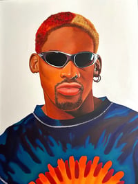 Image 1 of Dennis Rodman Original Canvas 30x40in