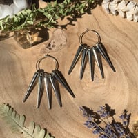 Image 2 of Spiked Hoop Earrings 