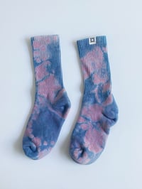 Image 2 of hemp crew sock *sunset*