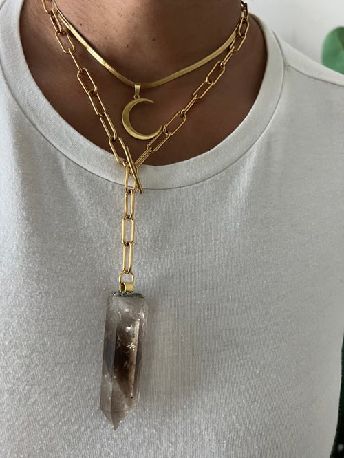 Image of SMOKERAY • Smokey Quartz Drop Necklace