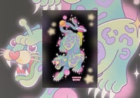 Alien Kitty Glitter Print