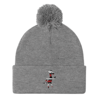 Image 1 of Pom-Pom Beanie - Red