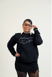 Image 1 of Livingstone Cursive Crew Sweatshirt (Black)