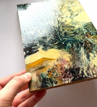 Image 4 of Garden original oil painting on wooden panel