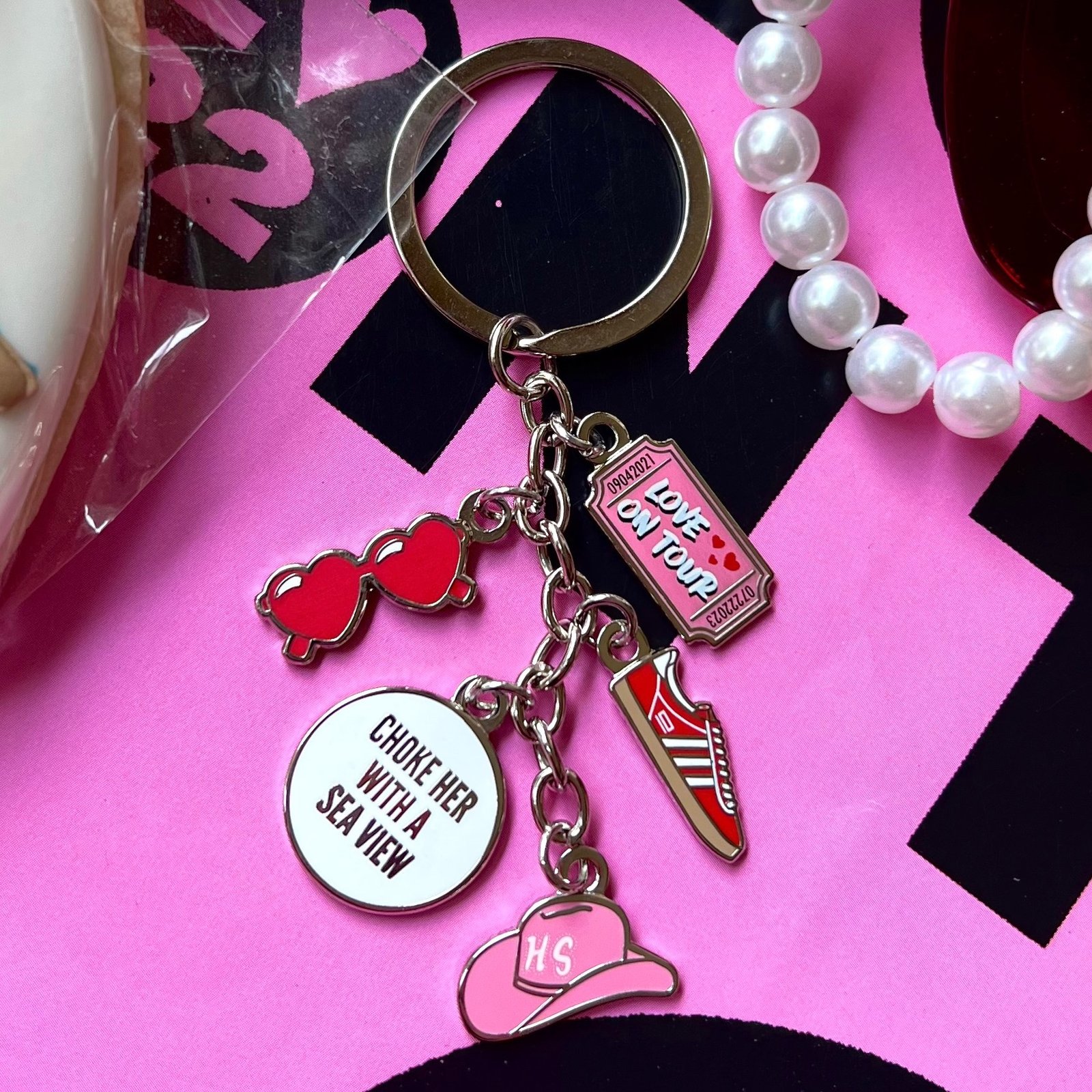 Harry Styles “Love On Tour” Inspired Enamel Charm Keychains