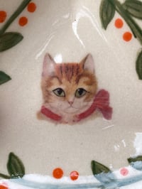Image 3 of Red Ribbon,  Cat Trinket Dish 