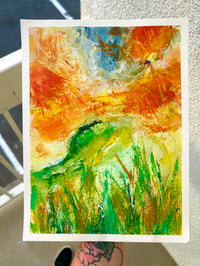 Image 2 of “Feels Like Spring” acrylic on paper 9 x 12 inches 