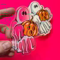 Halloween Ghost Transparent Sticker