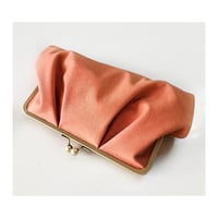 Image 1 of *NEW* Pleated Terracotta Leather Clutch