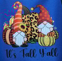 Image 4 of It's Fall You All Gnome Apron (blue)