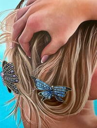 Image 4 of “The Quiet Unravelling” original oil painting on aluminium 