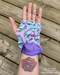 Image 17 of Ready To Ship Silk Lined Fingerless Gloves Size Medium (Style Slouch Mini)