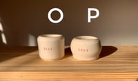 Image 5 of Hand Thrown Little Love Text Pots (M,N,O,P)