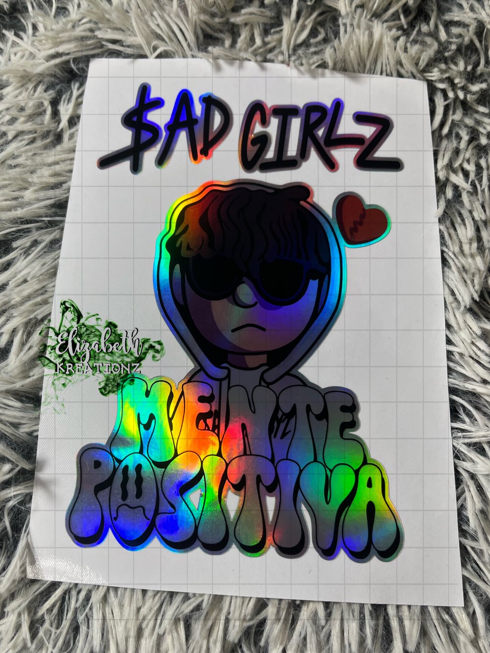 Sad Boyz|Girlz Mente Positiva Holographic Car Decal