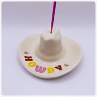 Image 2 of Cowboy Hat Ceramic Incense Holder